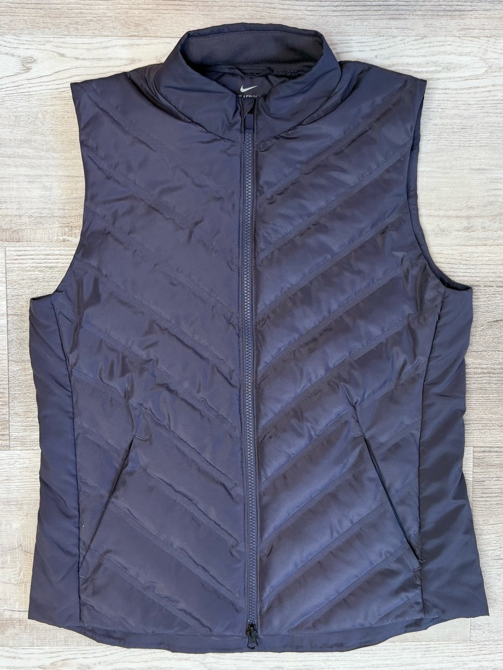 Nike AeroLoft Repel Women's Running Vest Puffer Gray/Gridiron Dark Purple Size M